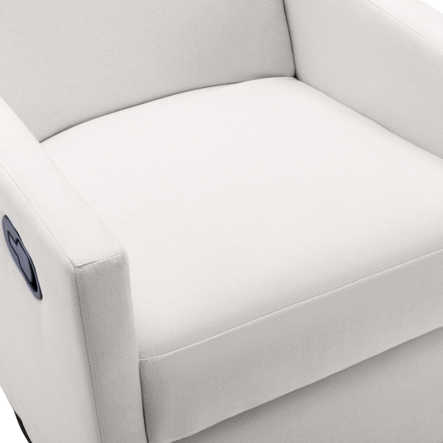 Swivel Reclining Nursery Chair with Modern Beige Upholstery