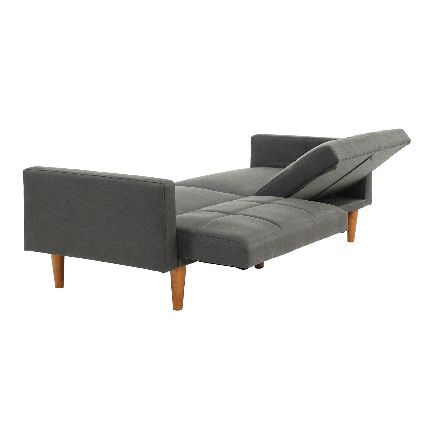 ADJUSTABLE SOFA in Black Faux Leather