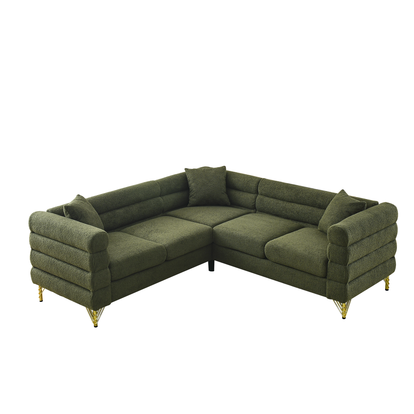 Oversized L-Shaped Sectional Sofa with Streamline Modern Design and Durable Construction