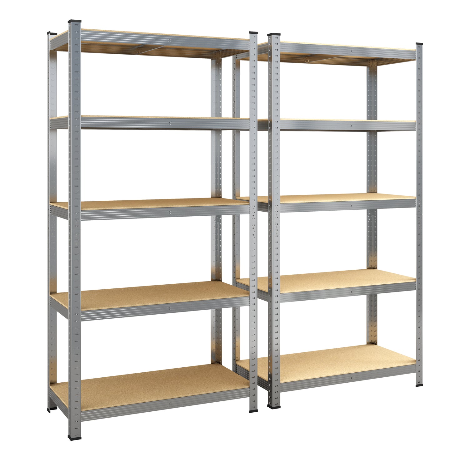 5-Tier Utility Shelves, Metal Storage Shelves Garage Shelving Unit Adjustable Garage Storage Shelves Storage Racks Heavy Duty Shed Shelving- Silver,35*18*71 Inch