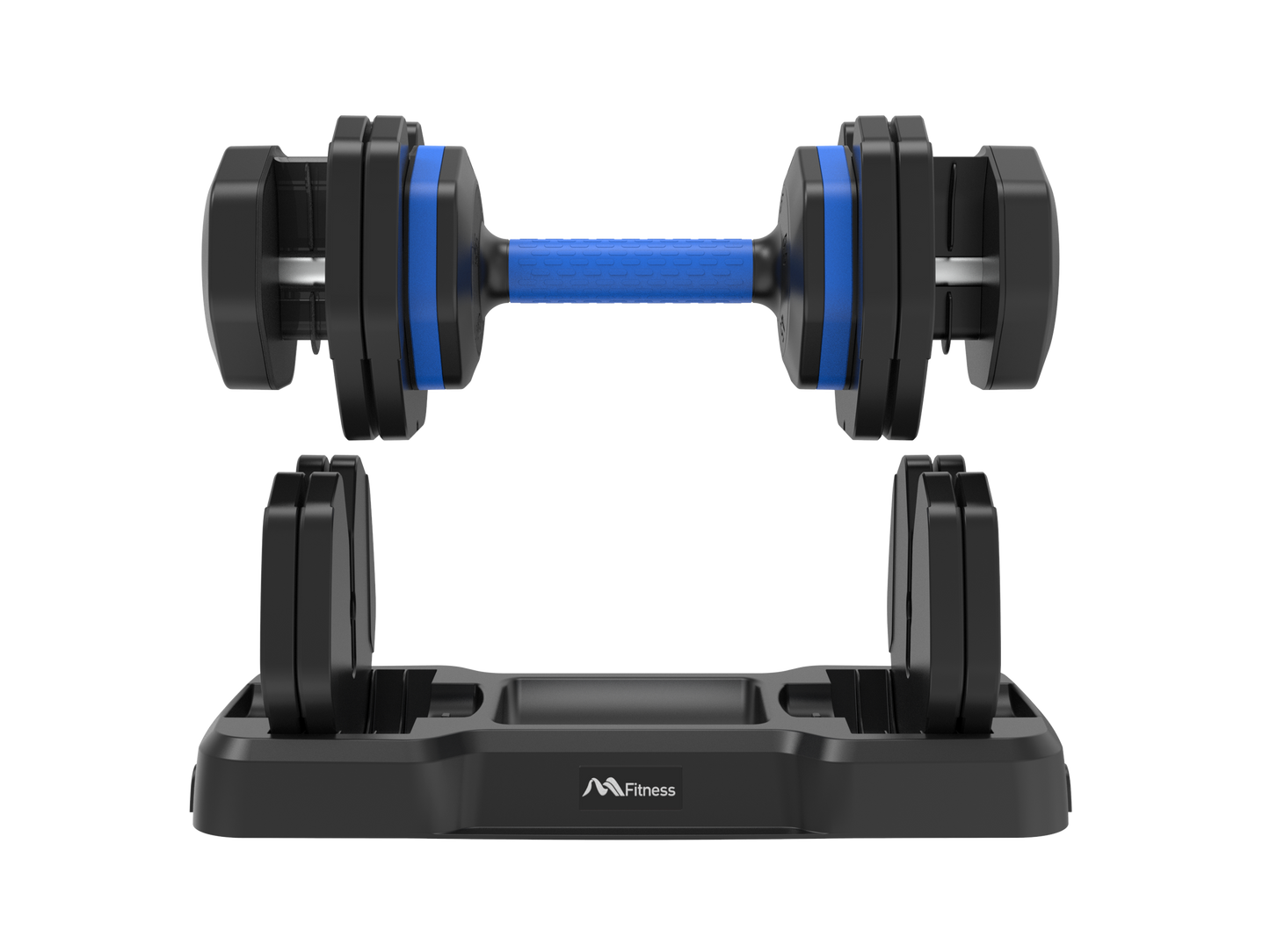 Adjustable Dumbbell - 55lb x2 Dumbbell Set of 2 with Anti-Slip Handle, Fast Adjust Weight by Turning Handle with Tray, Exercise Fitness Dumbbell Suitable for Full Body Workout