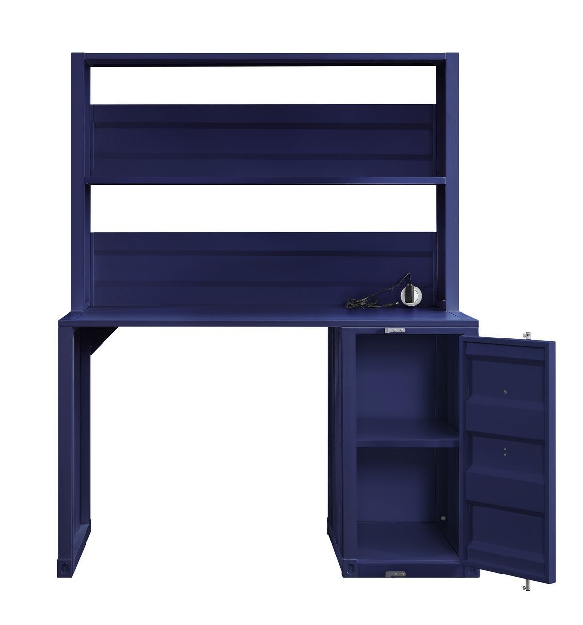 Blue Cargo Writing Desk & Hutch, Model 37907