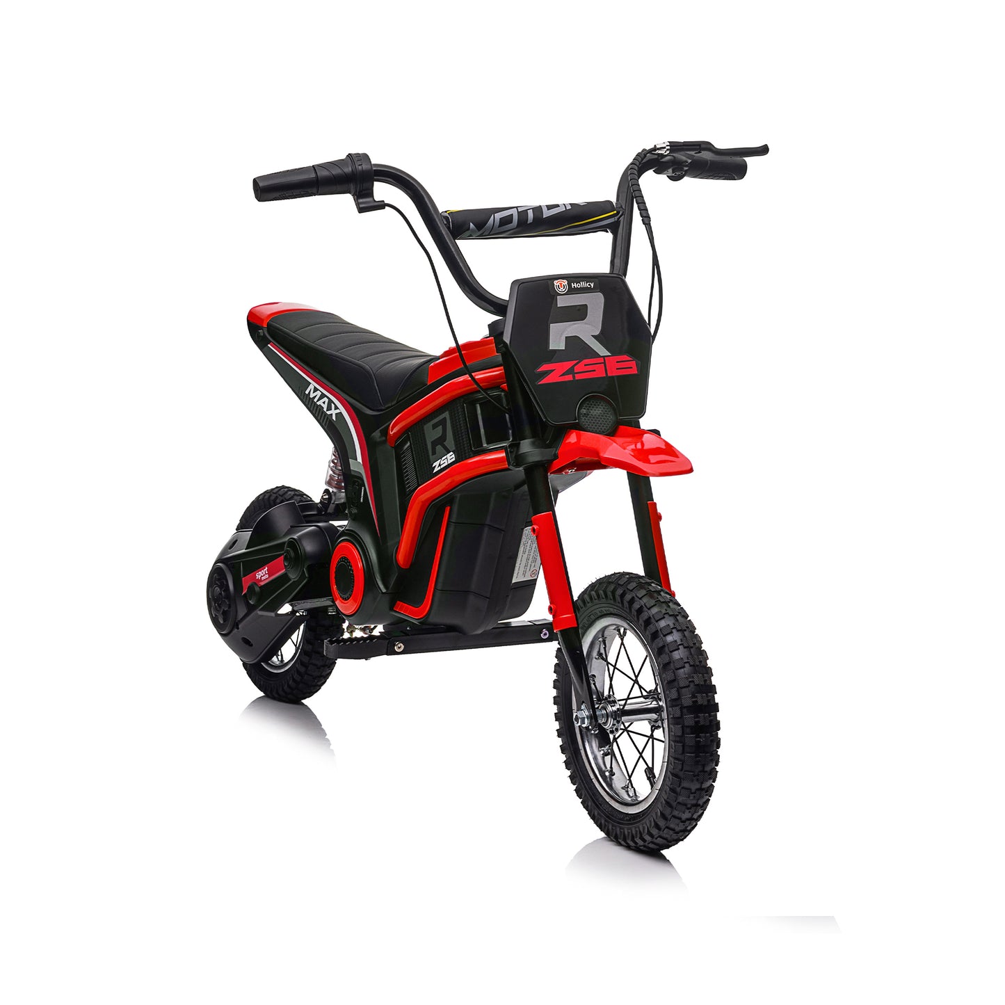 Electric Motocross Motorcycle for Kids - High Speed, Dual Suspension, MP3 Player, Ages 8-12