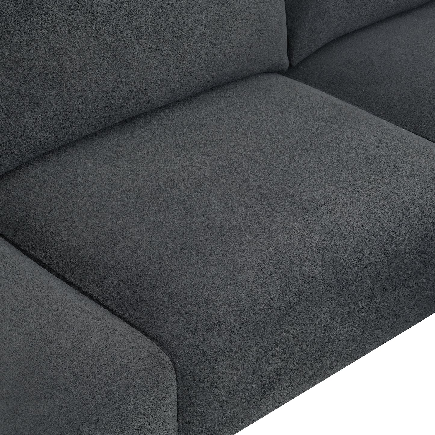 Modern L-shaped Sectional Sofa with Convertible Ottoman for Living Spaces