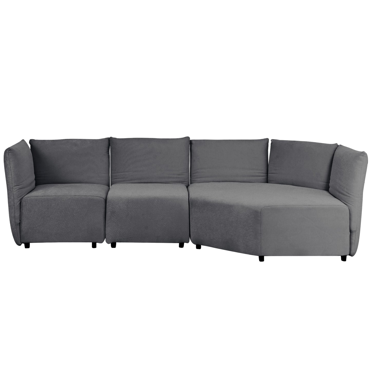 Stylish Sofa Set with Polyester Upholstery with Adjustable Back with Free Combination for Living Room