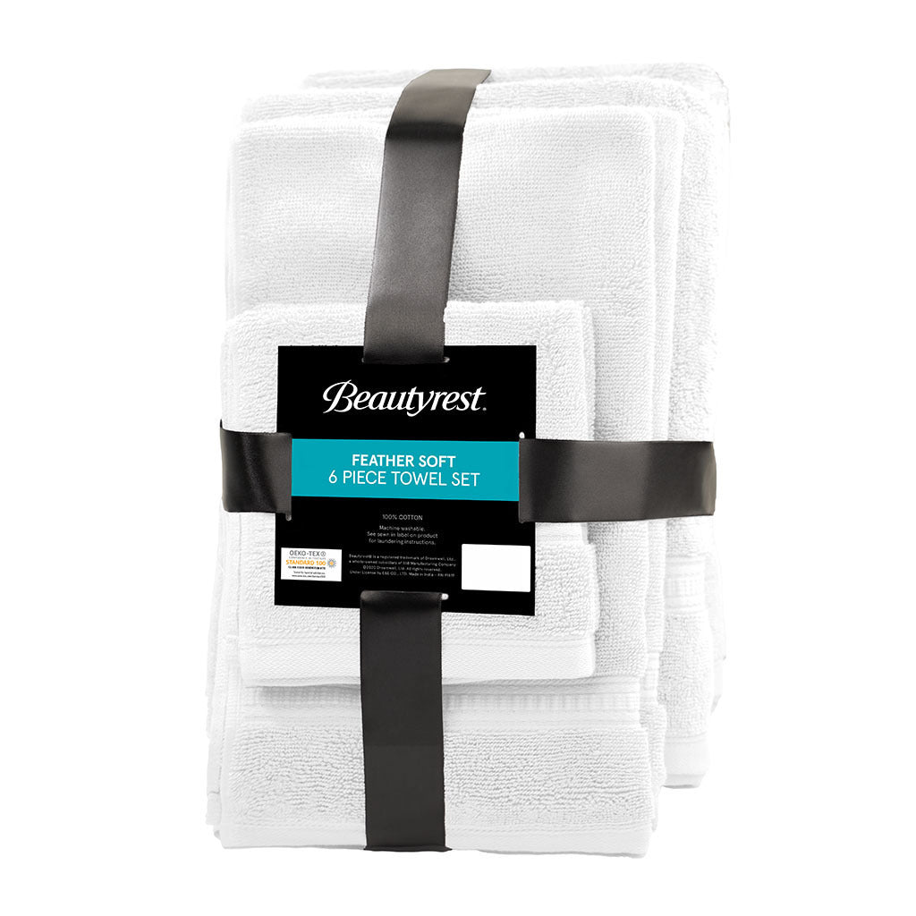 Luxurious 6-Piece Antimicrobial Cotton Towel Collection