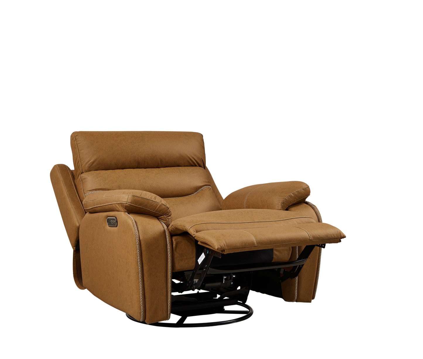 Swivel Rocker Recliner Chair with Dual OKIN Motor and Power Headrest Function