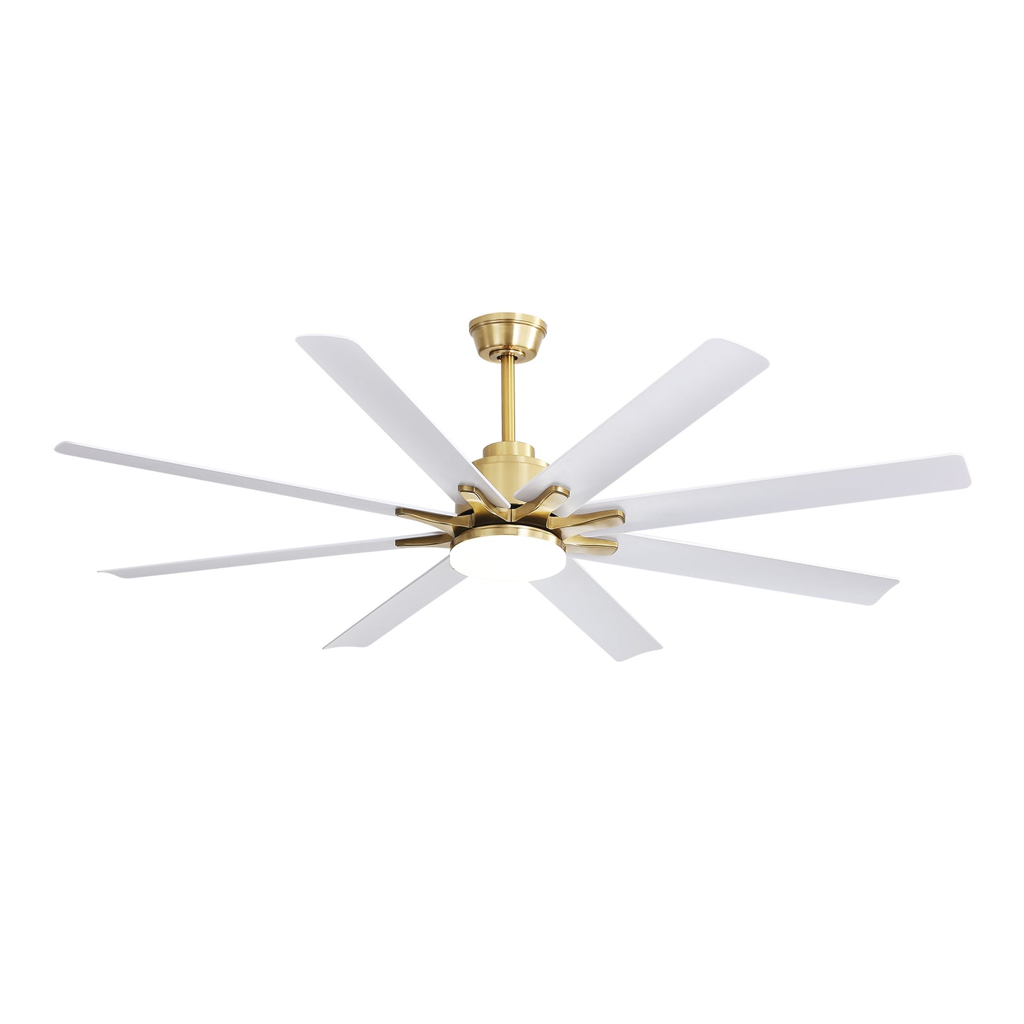 66 Modern Low Profile Ceiling Fan with Dimmable Lights, Remote Control, and Reversible DC Motor