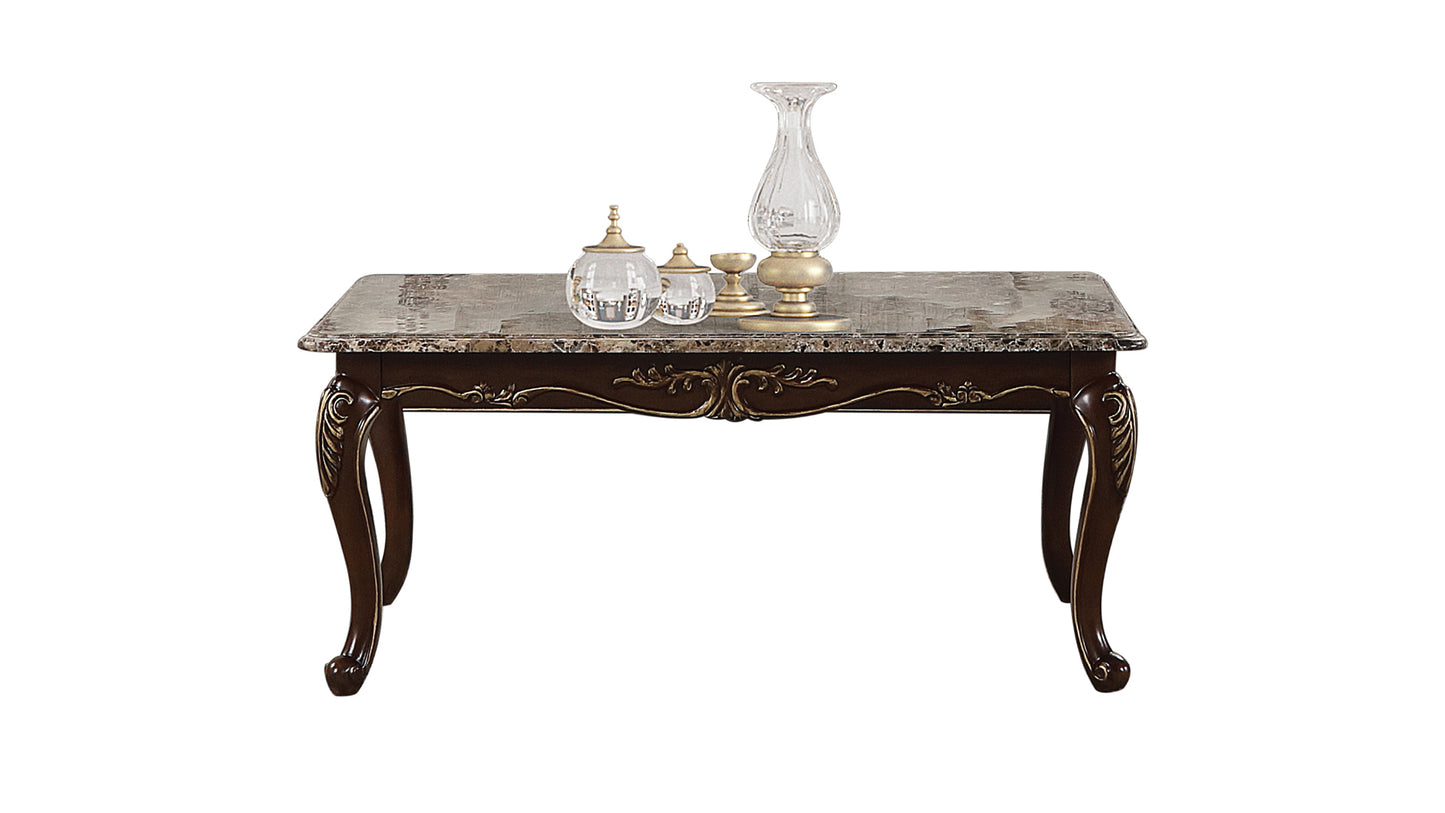 Regal Marble-Topped Coffee Table