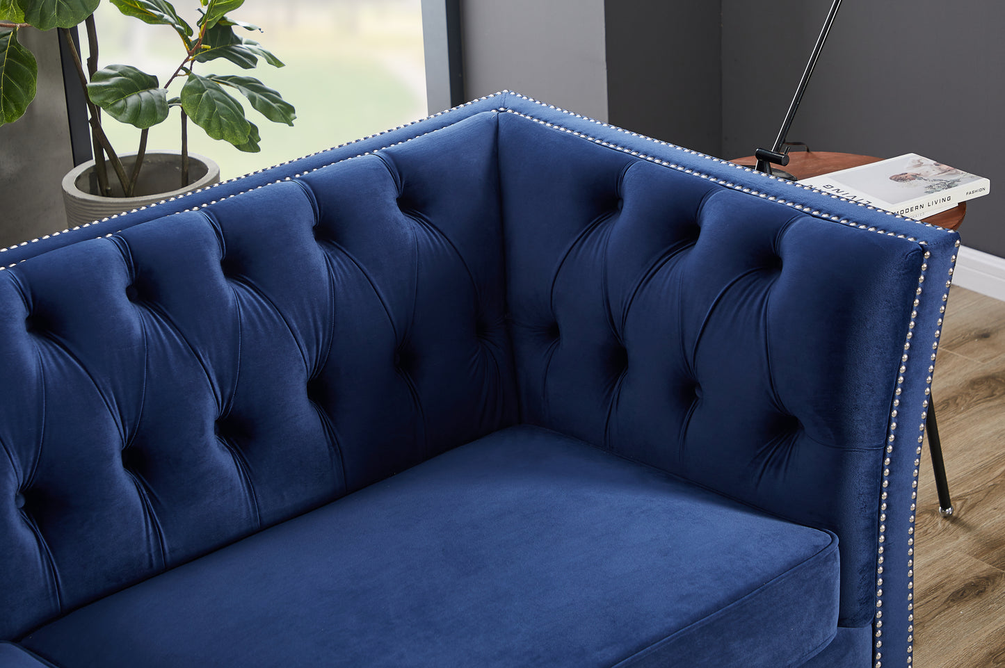 L8085 Two-seater sofa Navy Blue