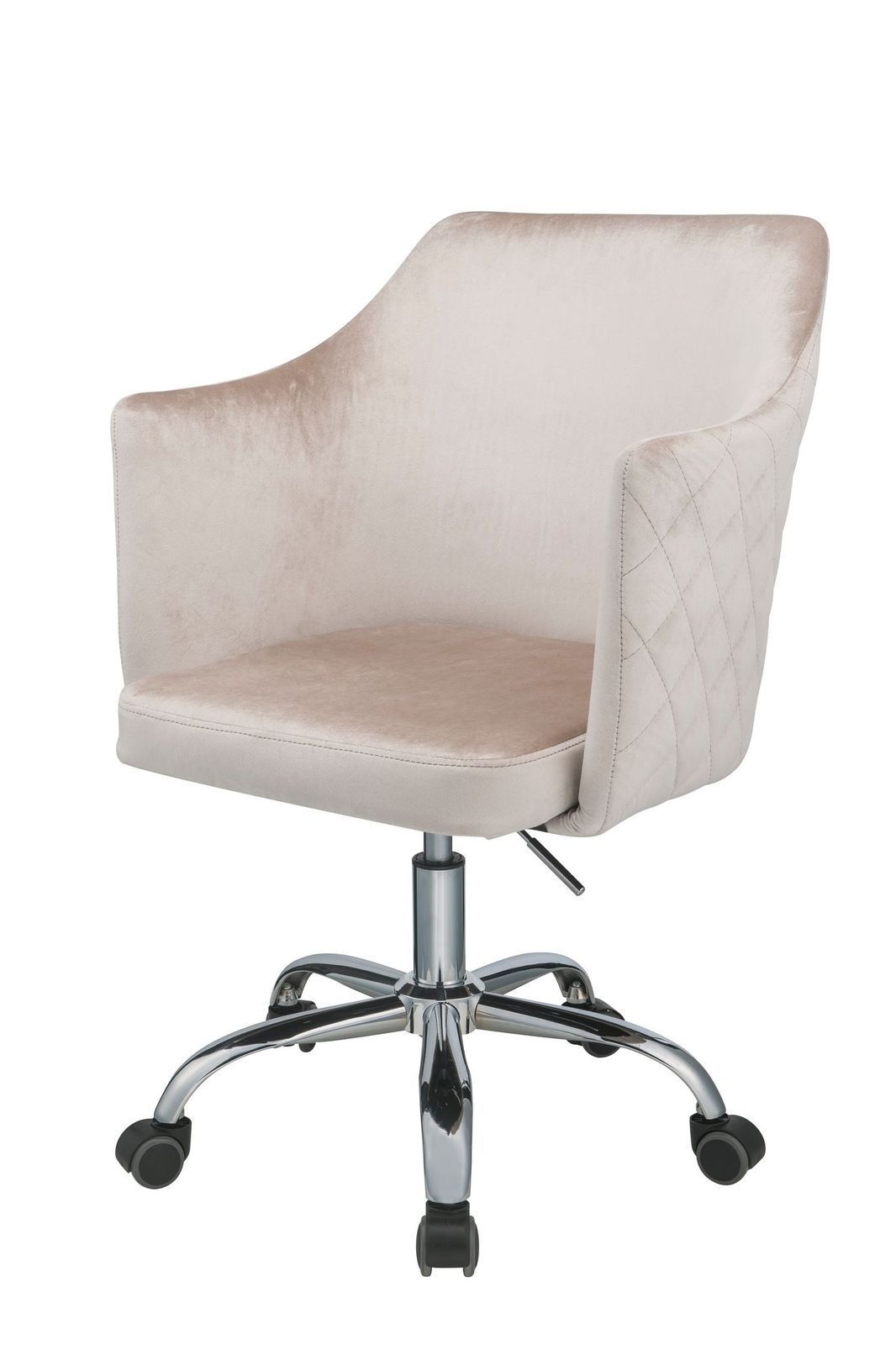 Cosgair Office Chair in Champagne Velvet & Chrome 92506