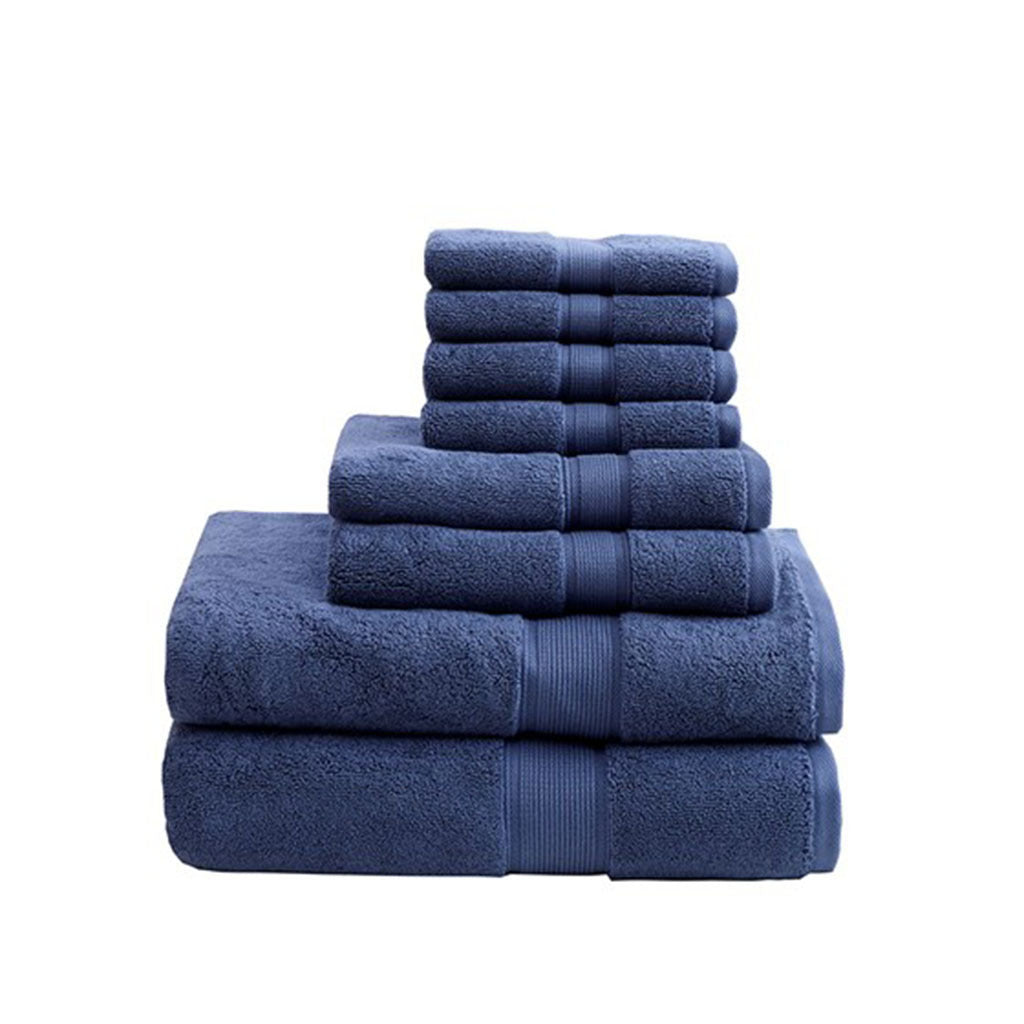 Luxurious Madison Park Signature 800GSM Cotton 8PC Antimicrobial Towel Set