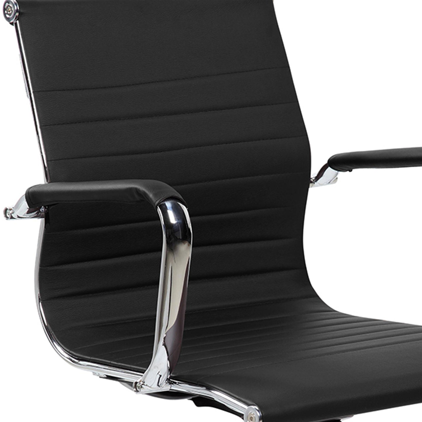 Modern Medium Back Executive Office Chair, Black