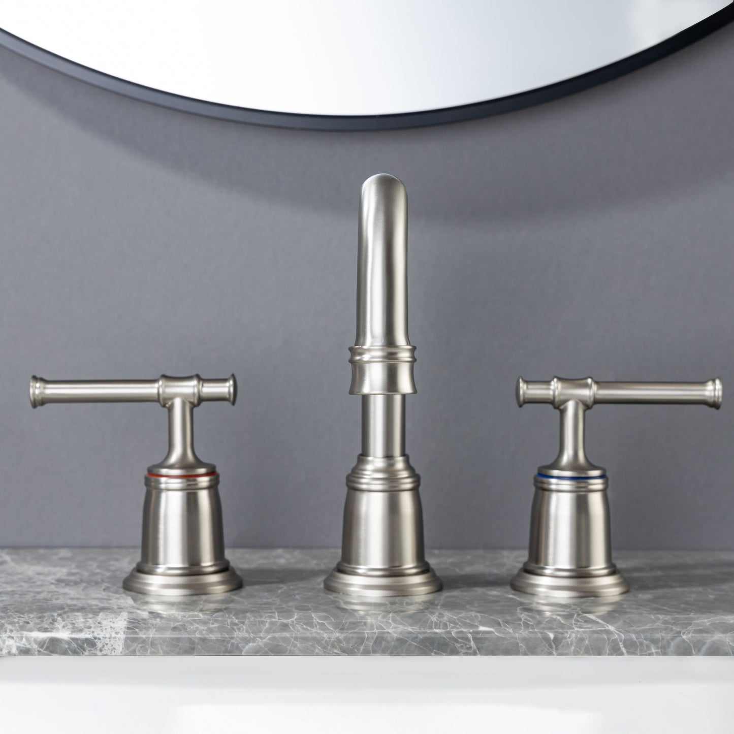 Widespread Bathroom Sink Faucet Set with Drain Assembly