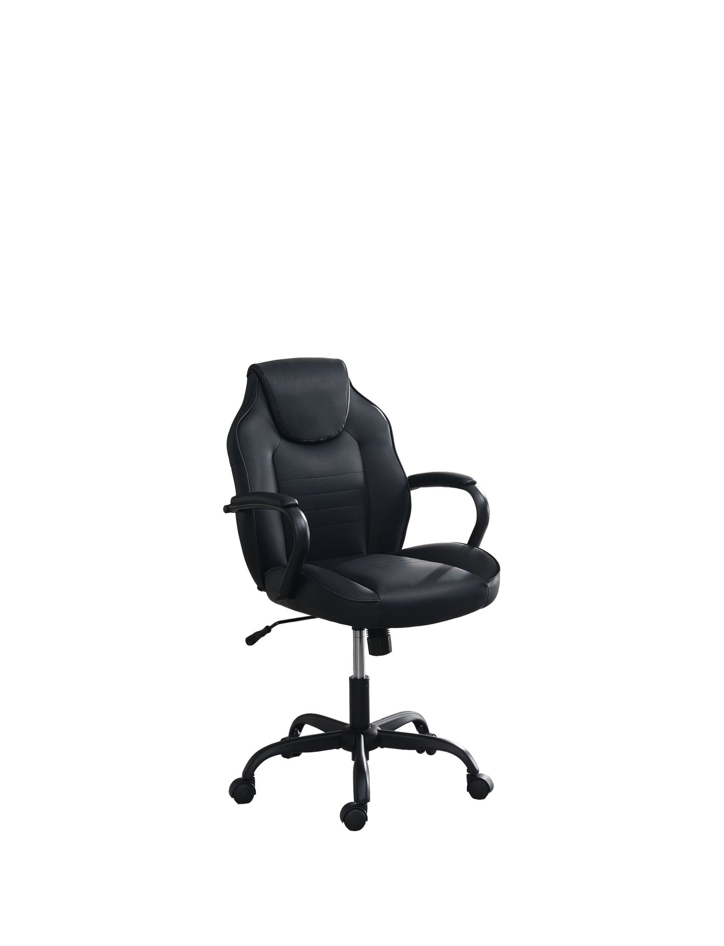 OFFICE CHAIR in Black Faux Leather