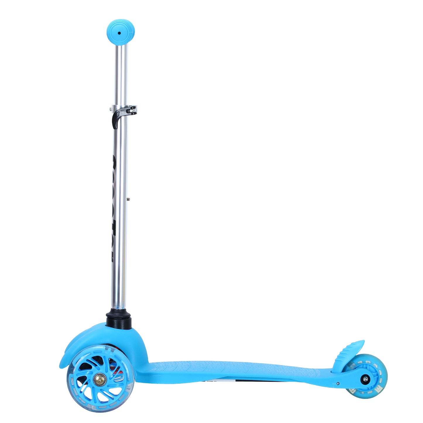 SimpleLux Kids Scooter - Blue, Adjustable Height, Wide Deck with Flashing Wheels