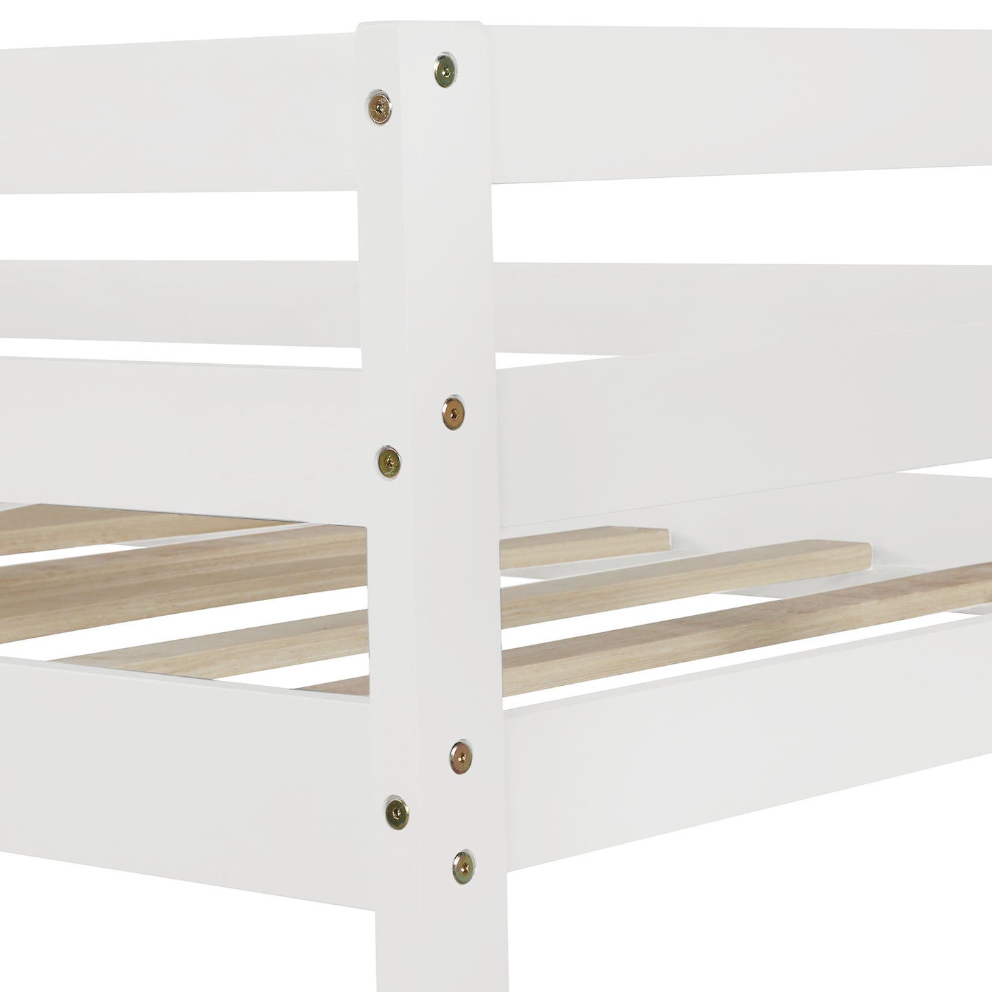 Convertible Storage Bunk Bed with Trundle, Stairs, and Versatile Design (White)