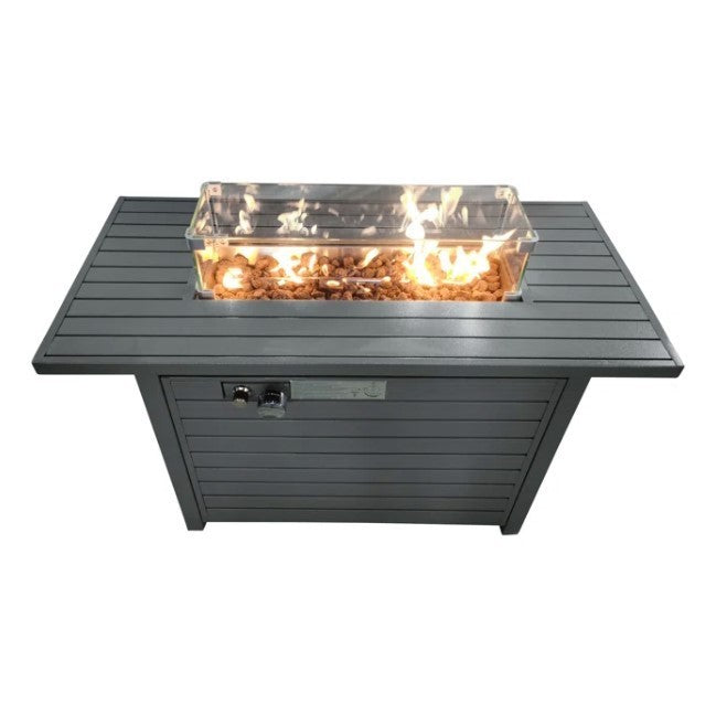 Steel Propane Fire Pit Table with Hidden Tank Access