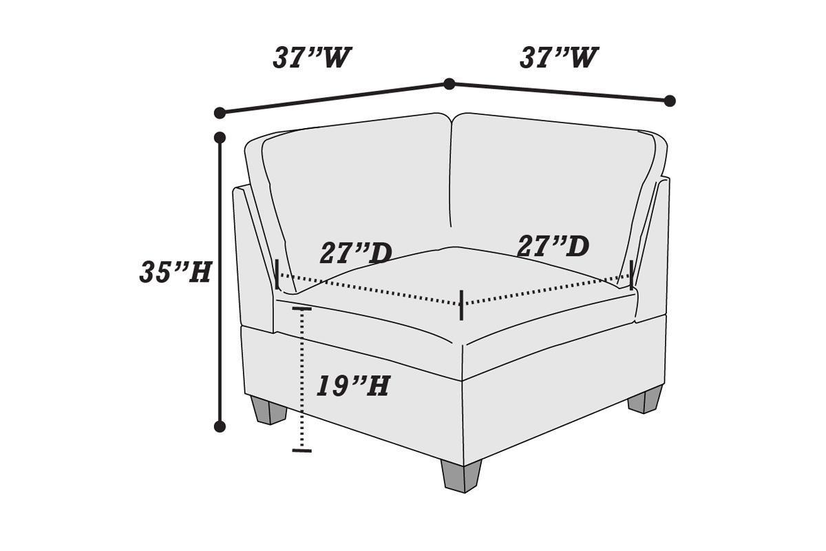 Soft Gray Modular Chenille Sectional Sofa Set with Ottoman