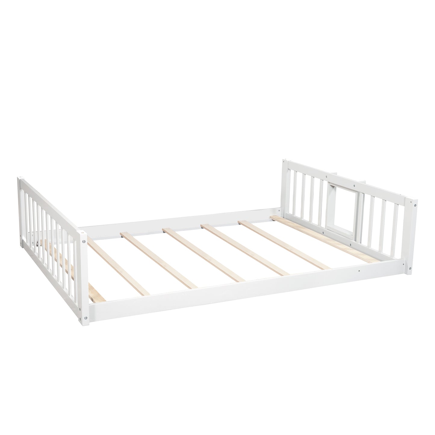 Three-Tier Bunk Bed with Versatile Sleeper Options, Slide, and Ladder, White