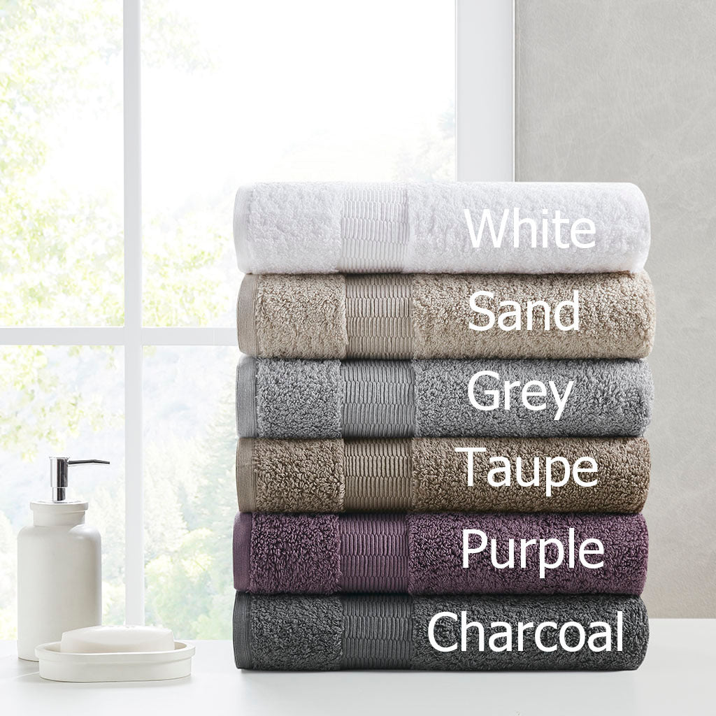 Luxury Madison Park Signature Luxor Egyptian Cotton Towel Set - 6 Piece