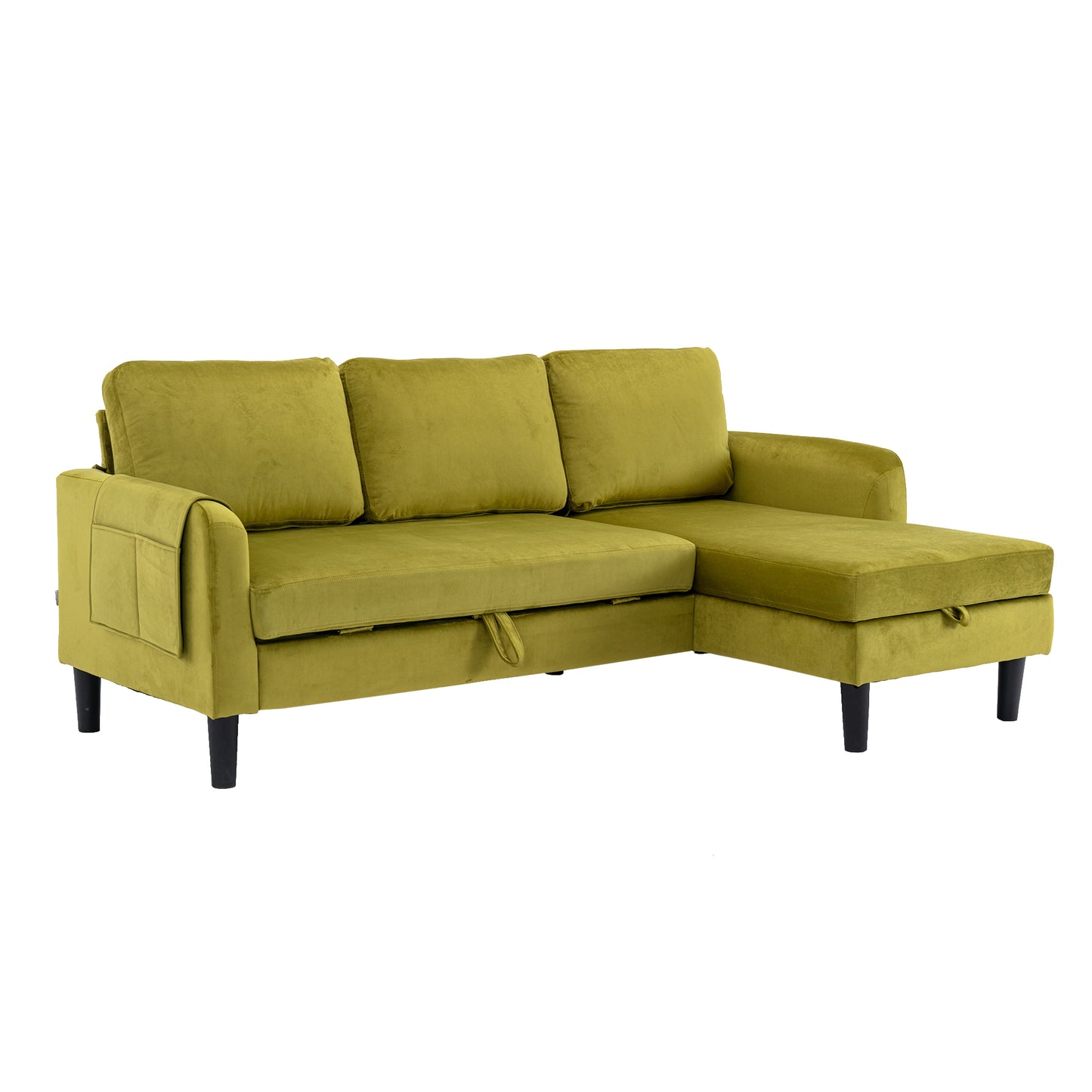 UNITED WE WIN Sectional Sofa Reversible Sectional Sleeper Sectional Sofa with Storage Chaise