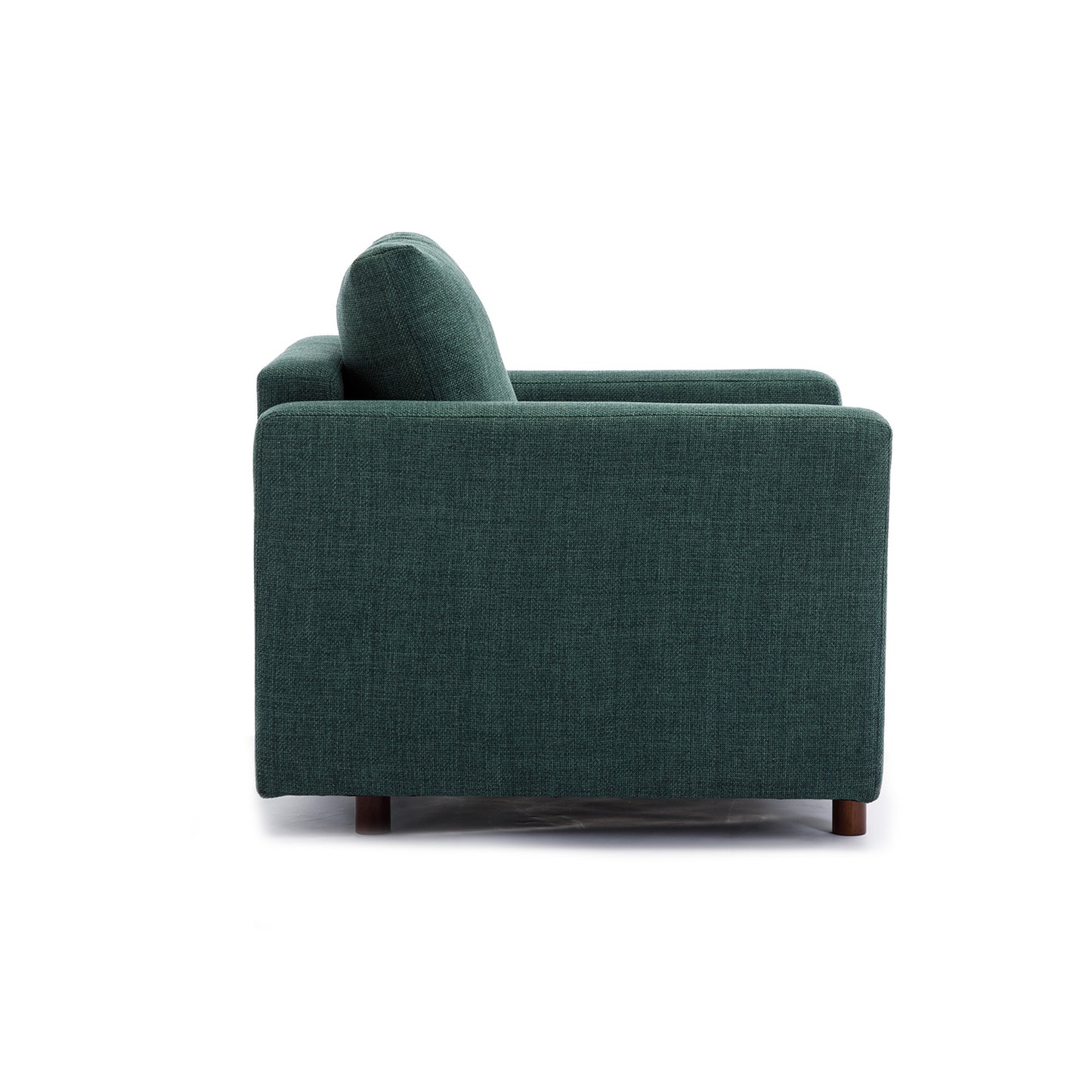 Modular Green Sectional Sofa Set with Ottoman and High-Quality Linen Fabric