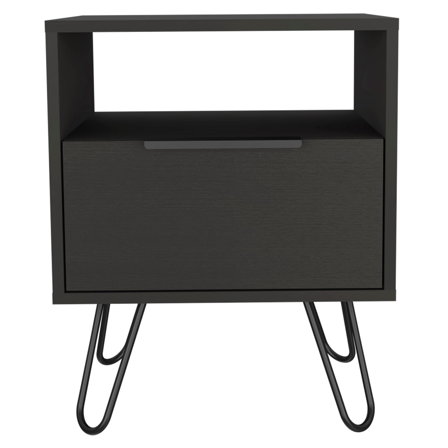 Eagle Creek 1-Shelf 1-Drawer Nightstand Black Wengue