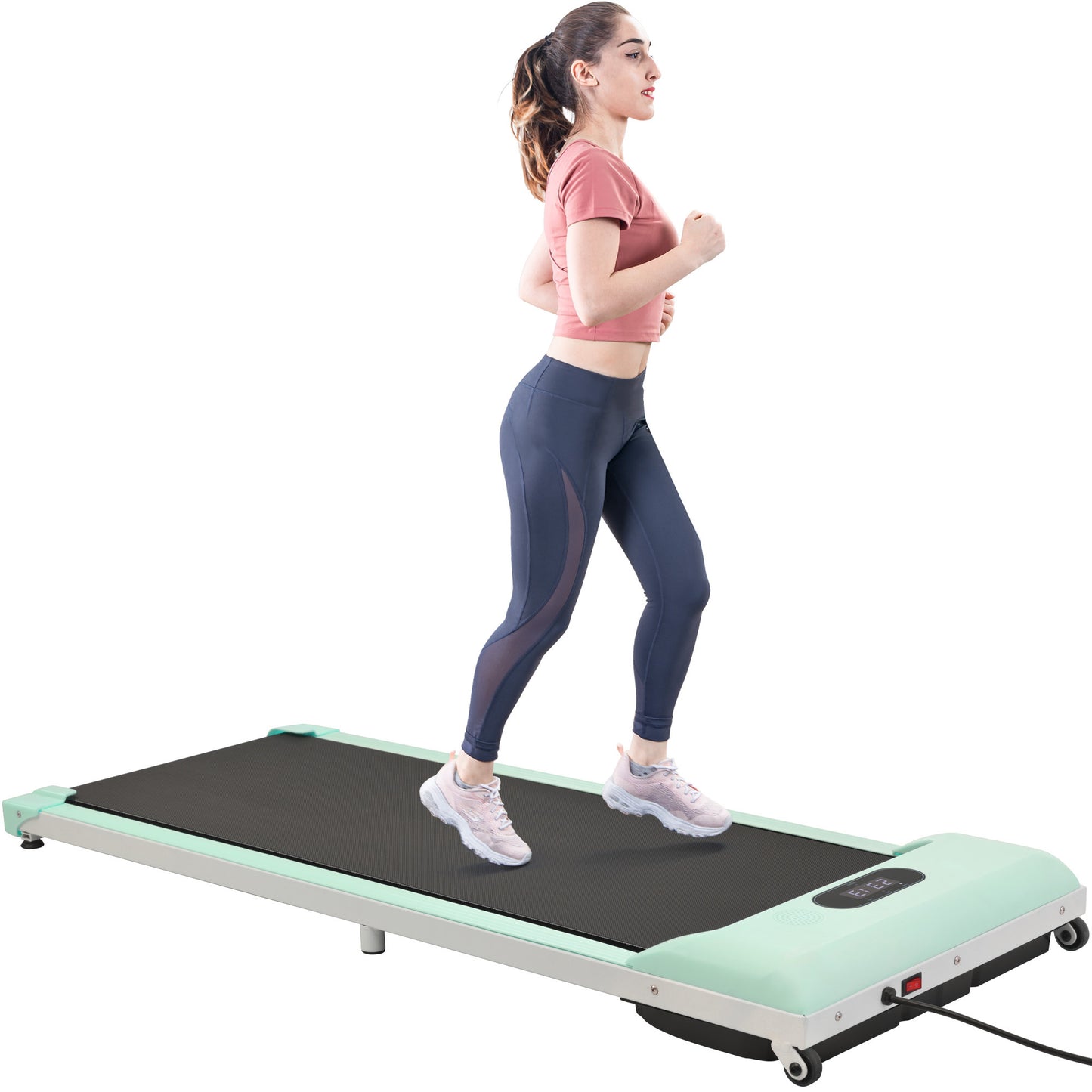 2 in 1 Under Desk Electric Treadmill 2.5HP, with Bluetooth APP and speaker, Remote Control, Display, Walking Jogging Running Machine Fitness Equipment for Home Gym Office