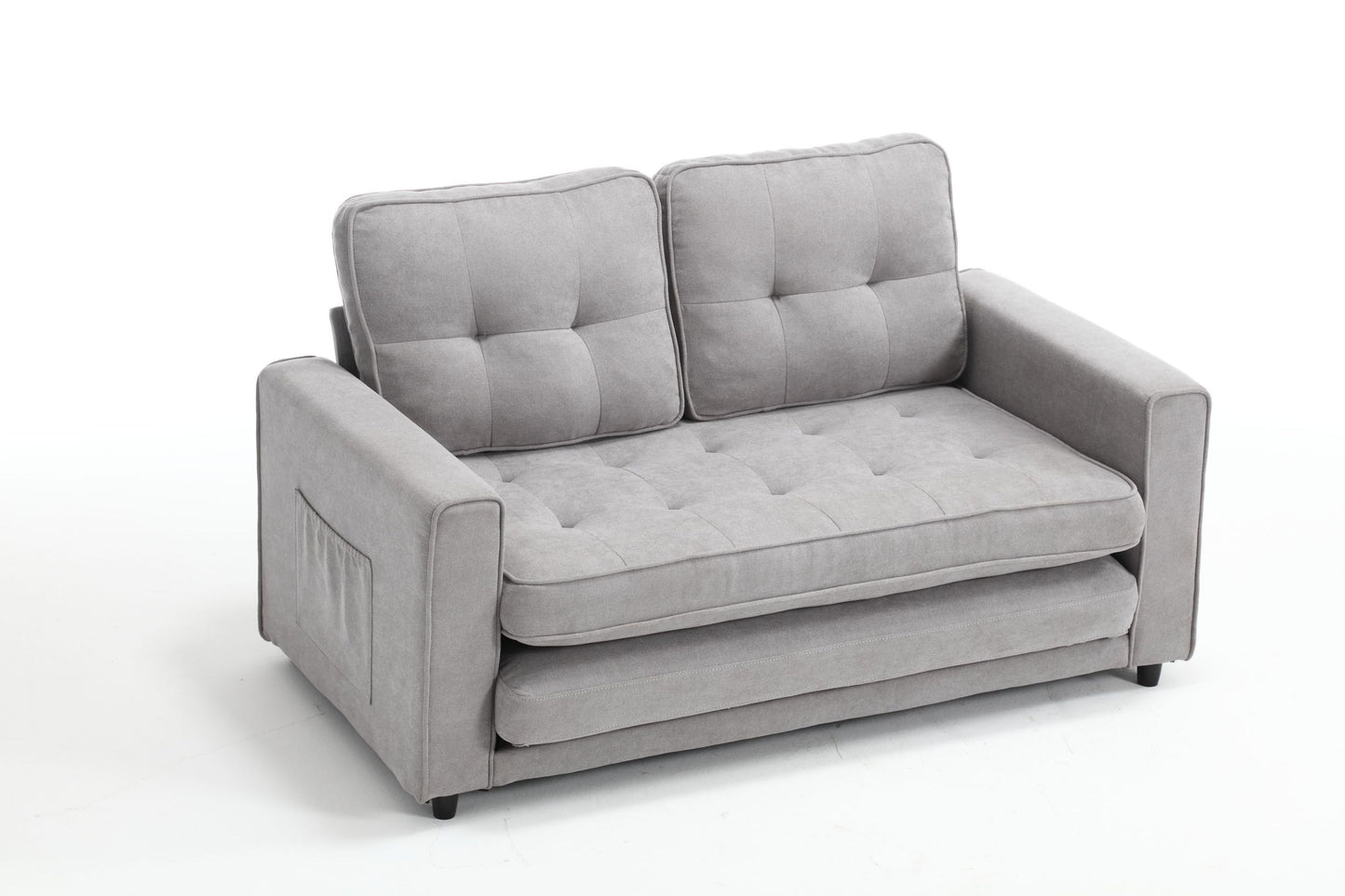 Convertible 3 Fold Sofa Bed with Storage, Space-Saving Loveseat