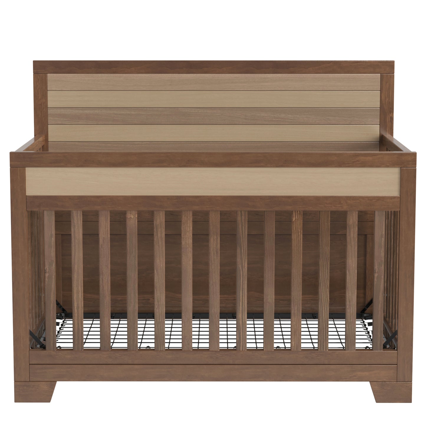 3 Pieces Nursery Sets Baby Crib and Changer Dreeser with Removable Changing Tray Bedroom Sets Brown