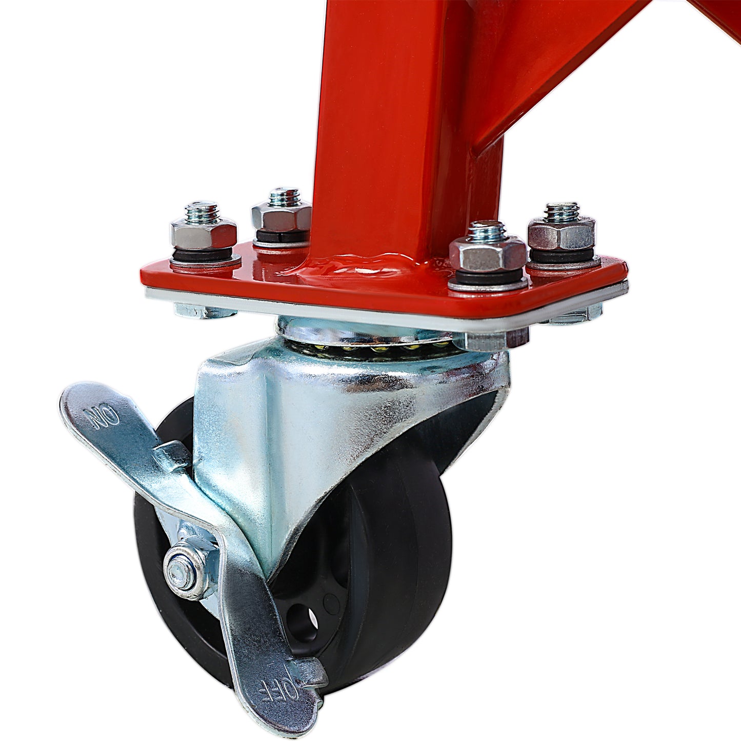 300 lbs Hydraulic Motorcycle Scissor Jack Lift Foot Step Wheels for Small Dirt Bikes,red color