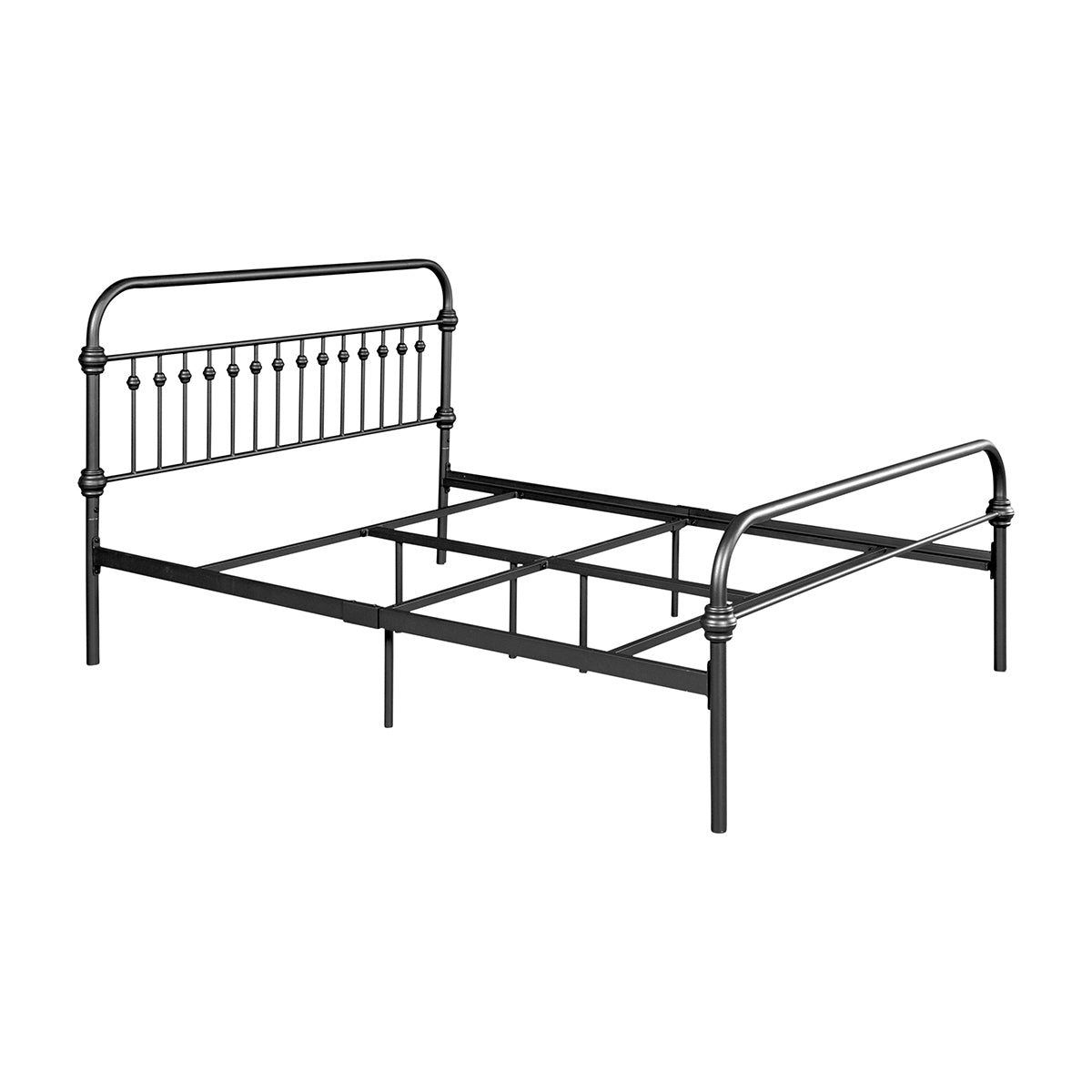 86.4" L X 59.6" W X 44"H Metal Bed Frame Queen Size Standerd Bed Frame - BLACK