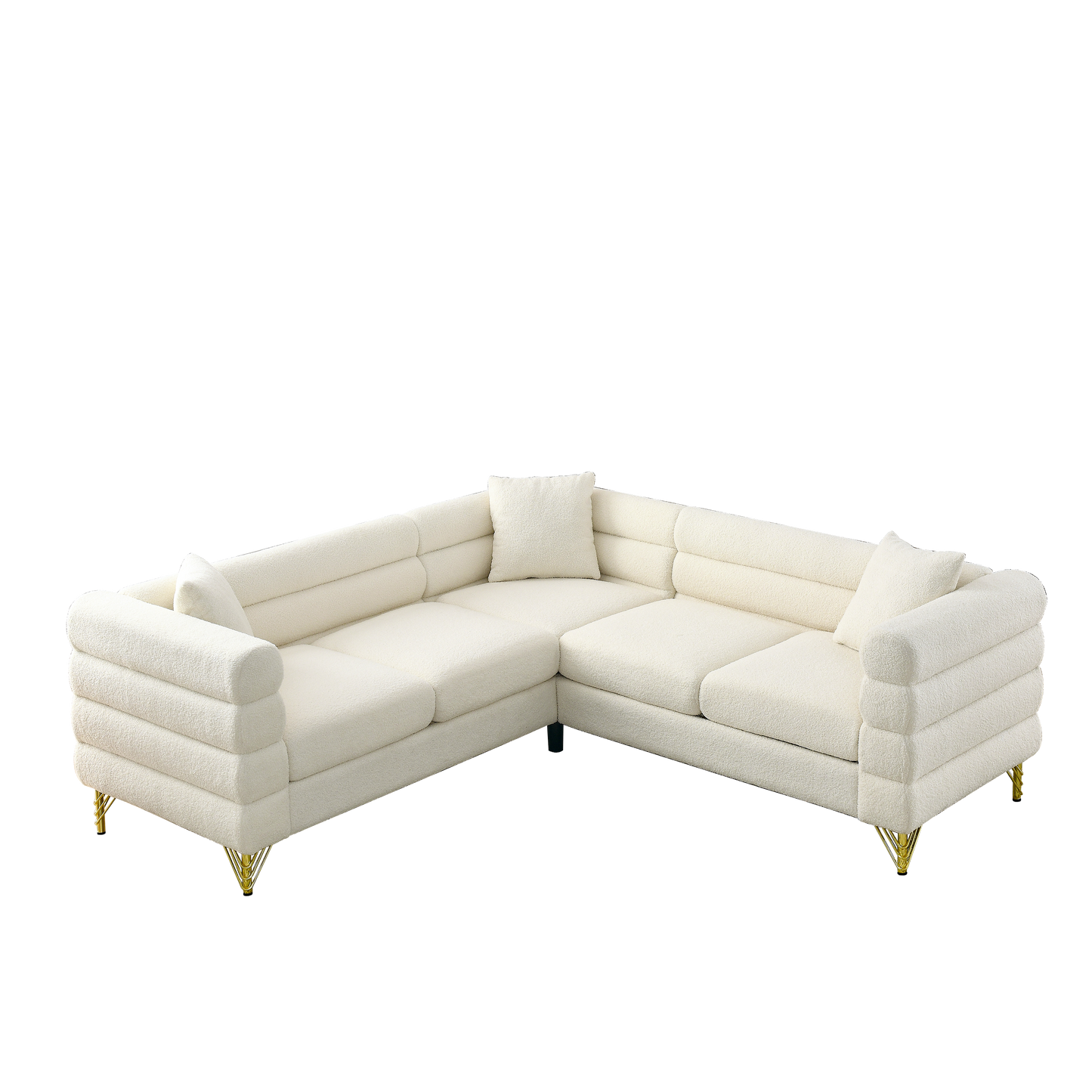 Oversized L-Shaped Sectional Sofa with Streamline Modern Design