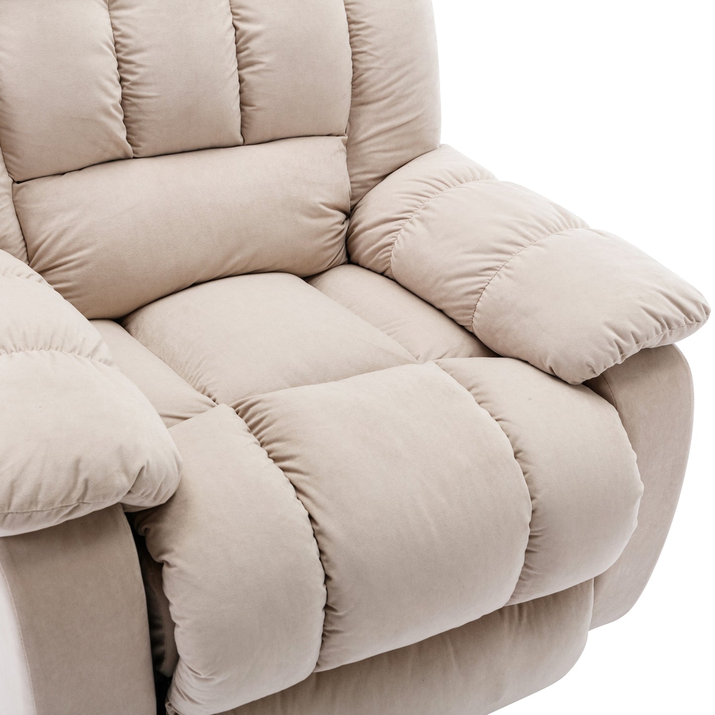 Electric Power Lift Massage Recliner Chair with Heat and Vibration, Beige - Comfortable and Customizable Electric Lift Recliner with Massage Function