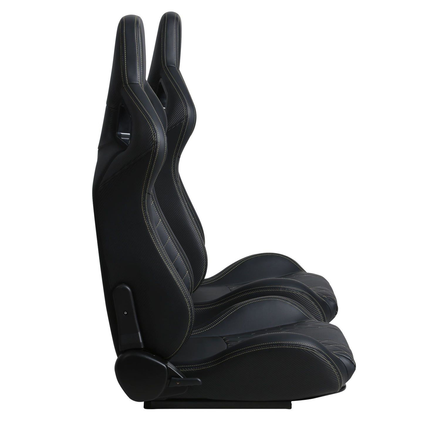 Ergonomic PVC Racing Simulator Game Seats, Black with Adjustable Double Slides