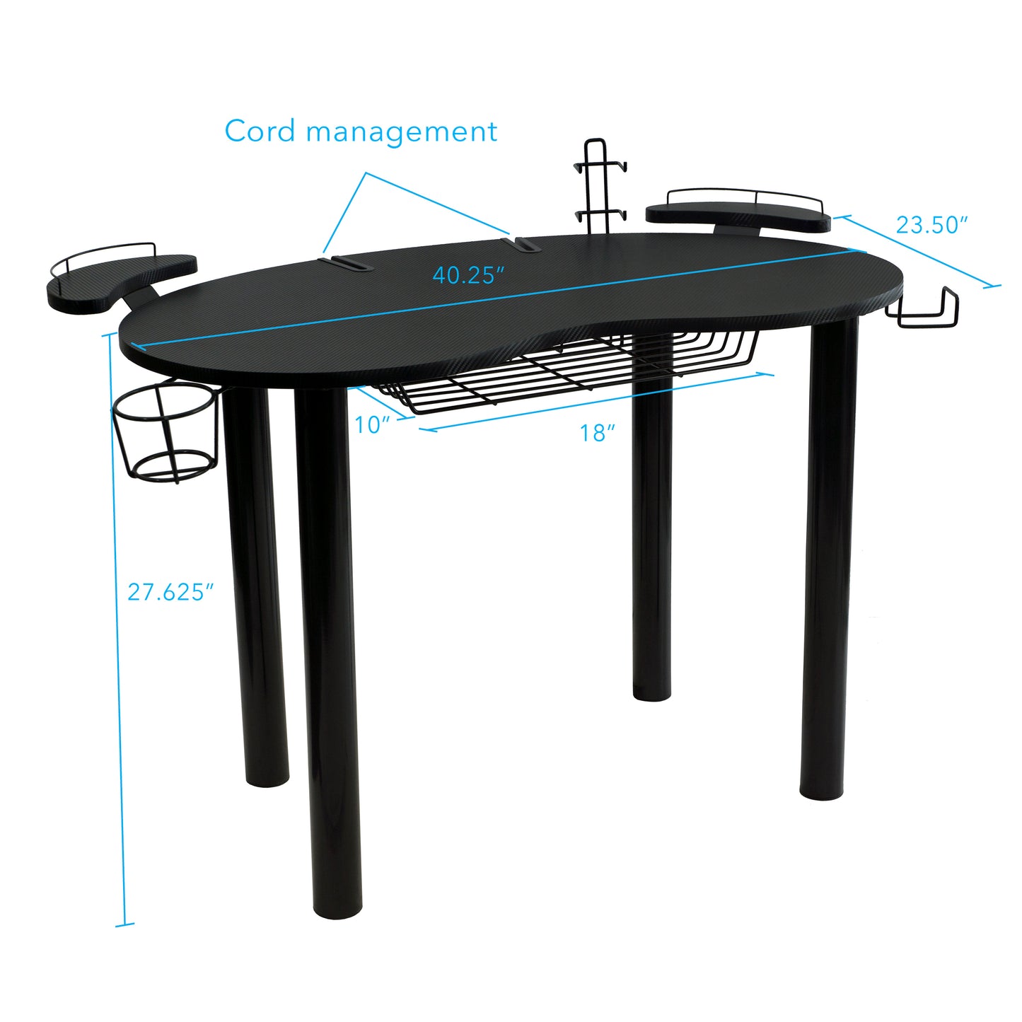 Gaming Desk - Eclipse in Stylish Black