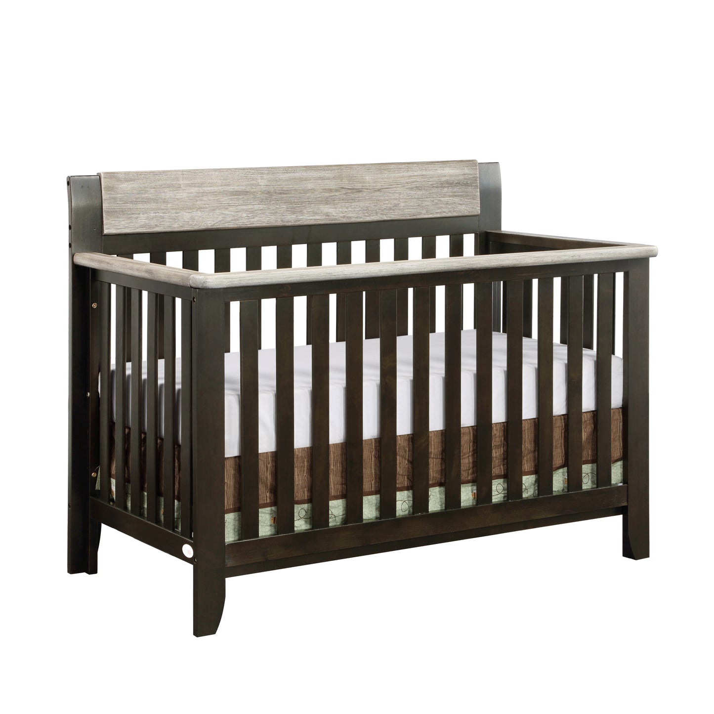 Hayes 4-in-1 Convertible Crib Coffee/Weathered Stone