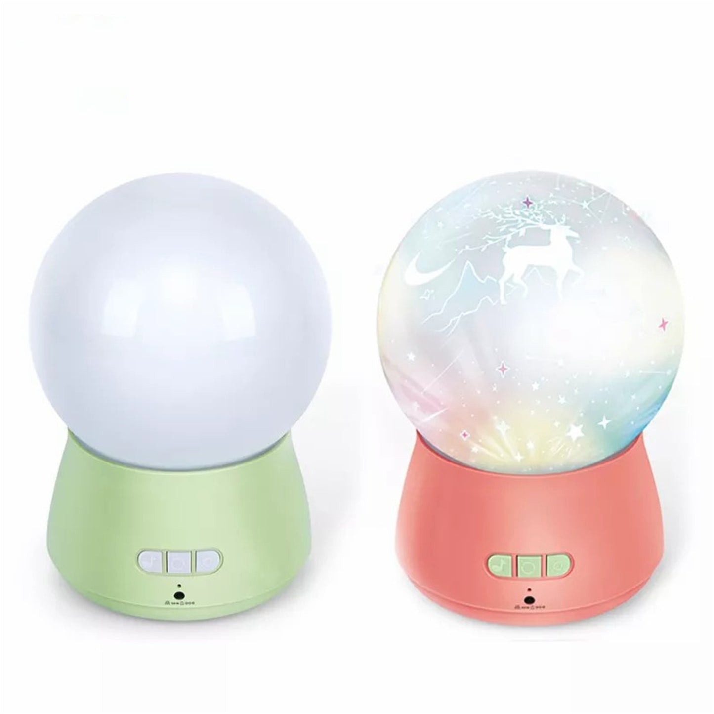 Cmgb LED Night Light with 360 Degree Rotating Baby Music Projector in Green