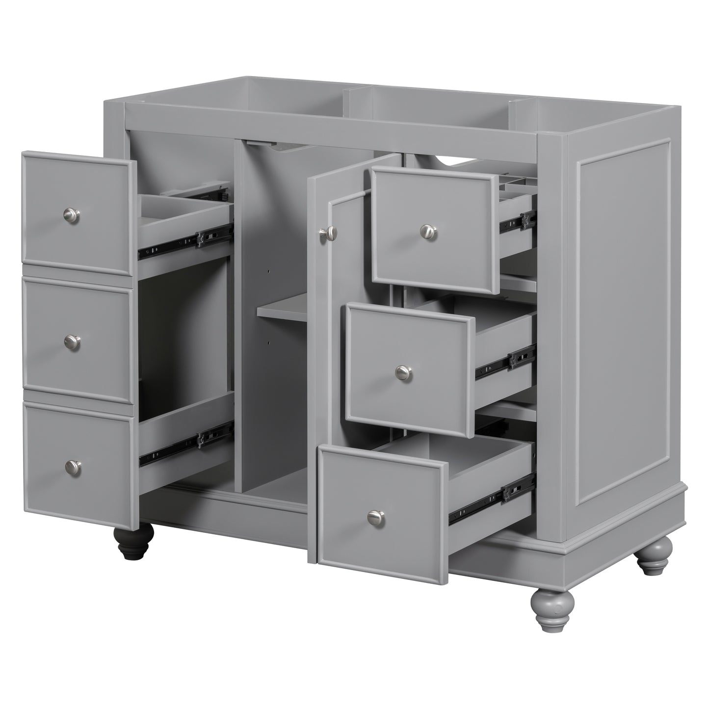 [Cabinet Only] 36" Gray Bathroom vanity(Sink not included)