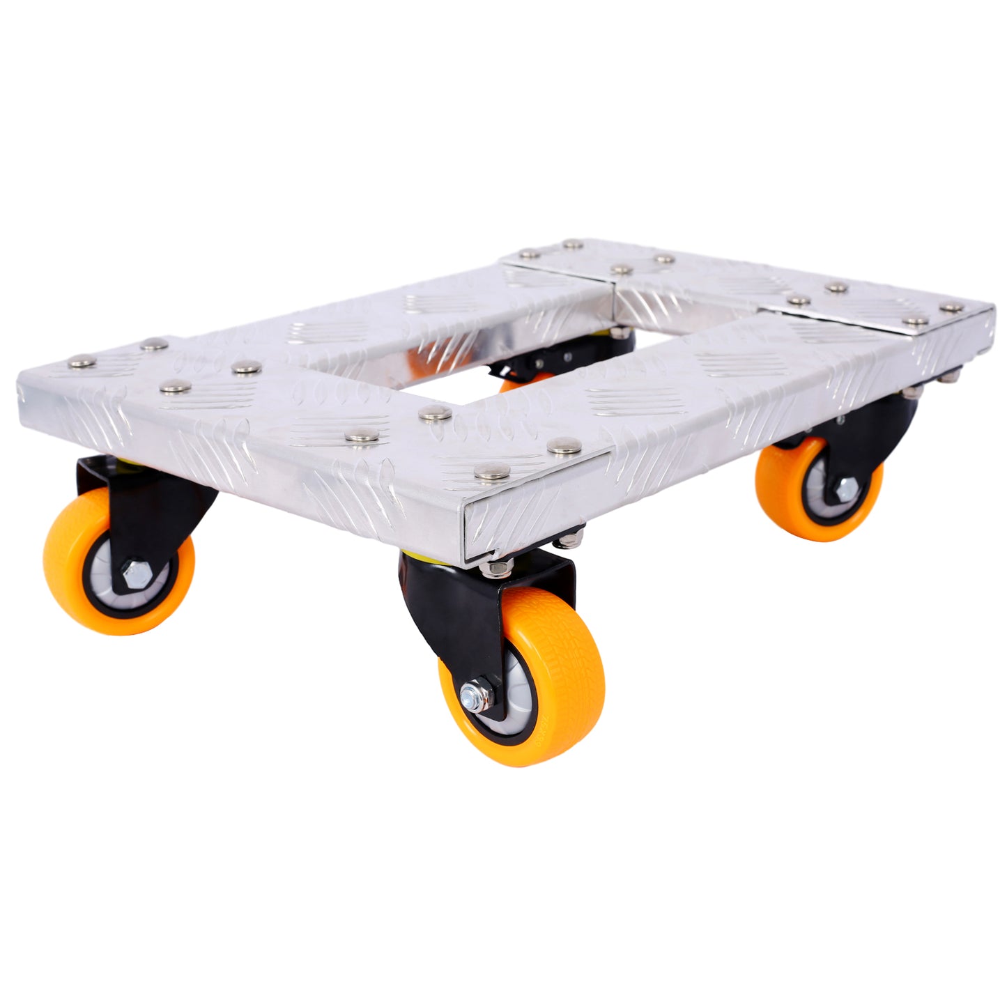 Movers Dolly Heavy Duty Furniture Dolly Trolley Cart  18''x12'' Aluminum Frame with 3'' TPU Professional Casters with Brake Option
