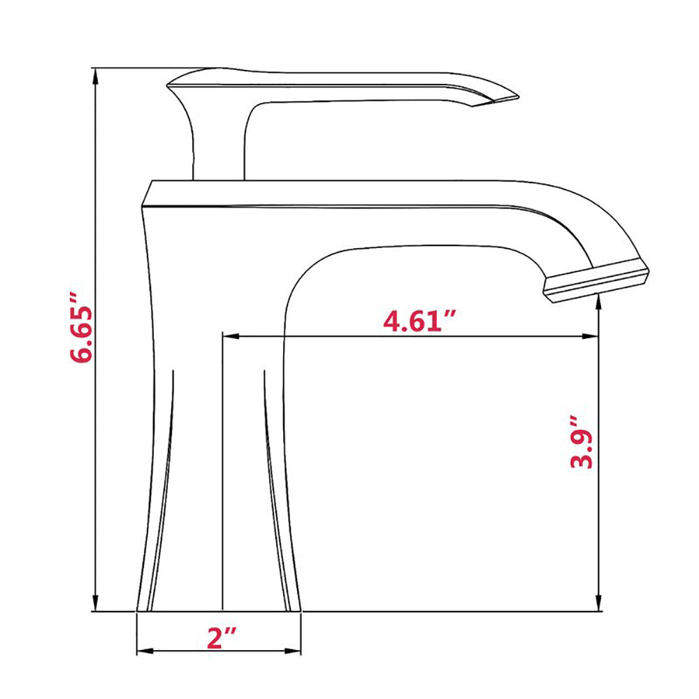 Contemporary Stainless Steel Bathroom Sink Faucet with Single Handle