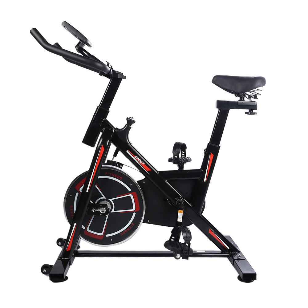 Indoor Cycling Bike, Stationary Exercise Bike with iPad Mount and Comfortable Seat Cushion, Silent Belt Drive, Spinning Bikes with Resistance for Home Gym Cardio Fitness Training