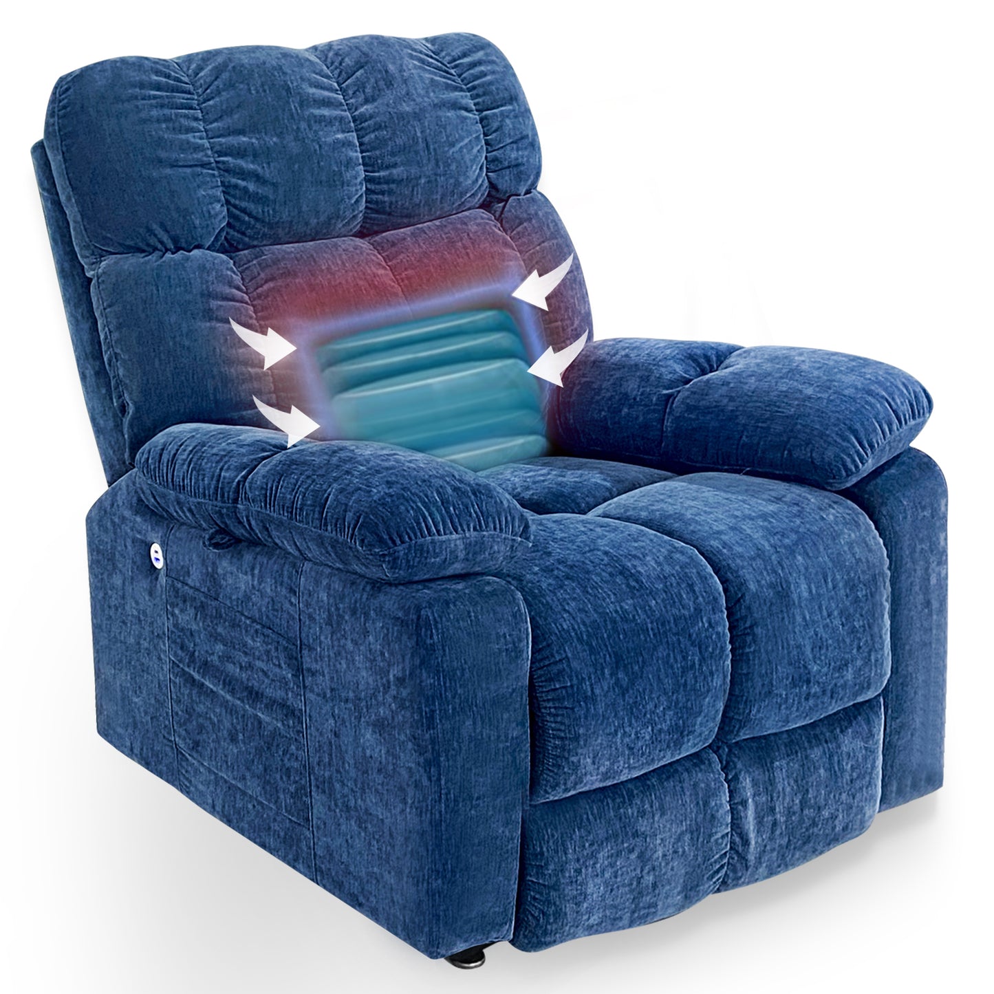 Liyasi Electric Power Lift Recliner Chair with Airbag Massage and Heating for Seniors