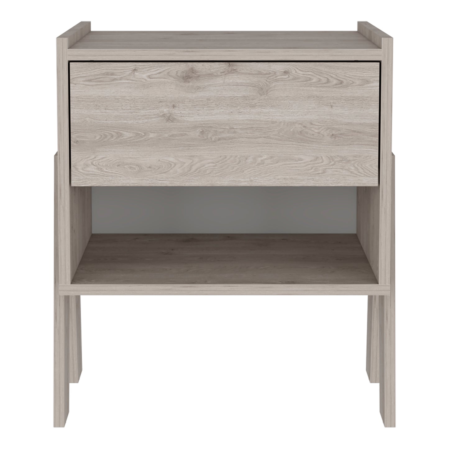 Hosley 1-Drawer 1-Shelf Nightstand Light Grey