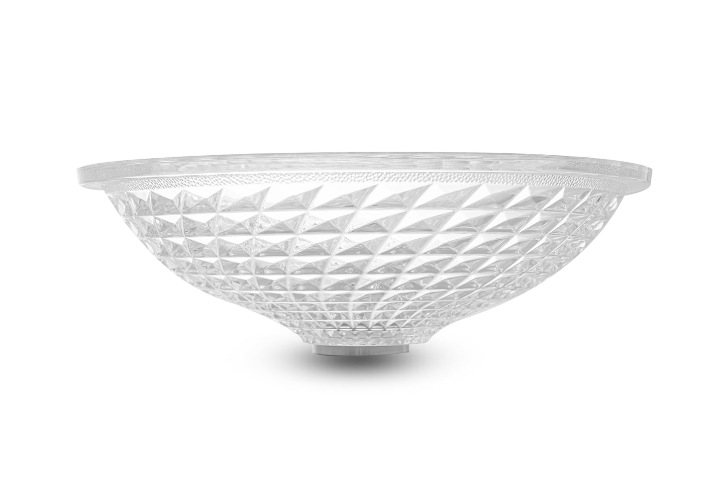 17.59'' Crystal Circular Vessel Bathroom Sink