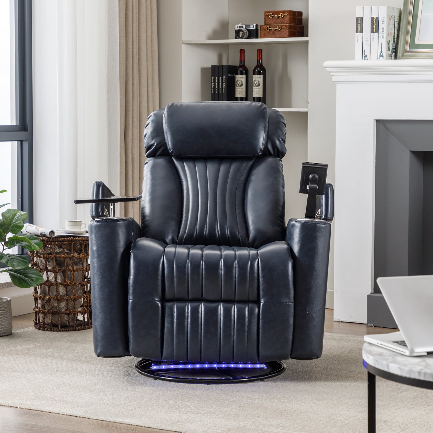 Ultimate Comfort 270° Power Swivel Recliner with Home Theater Features, Blue
Ultimate Comfort 270° Power Swivel Recliner with Home Theater Features, Blue