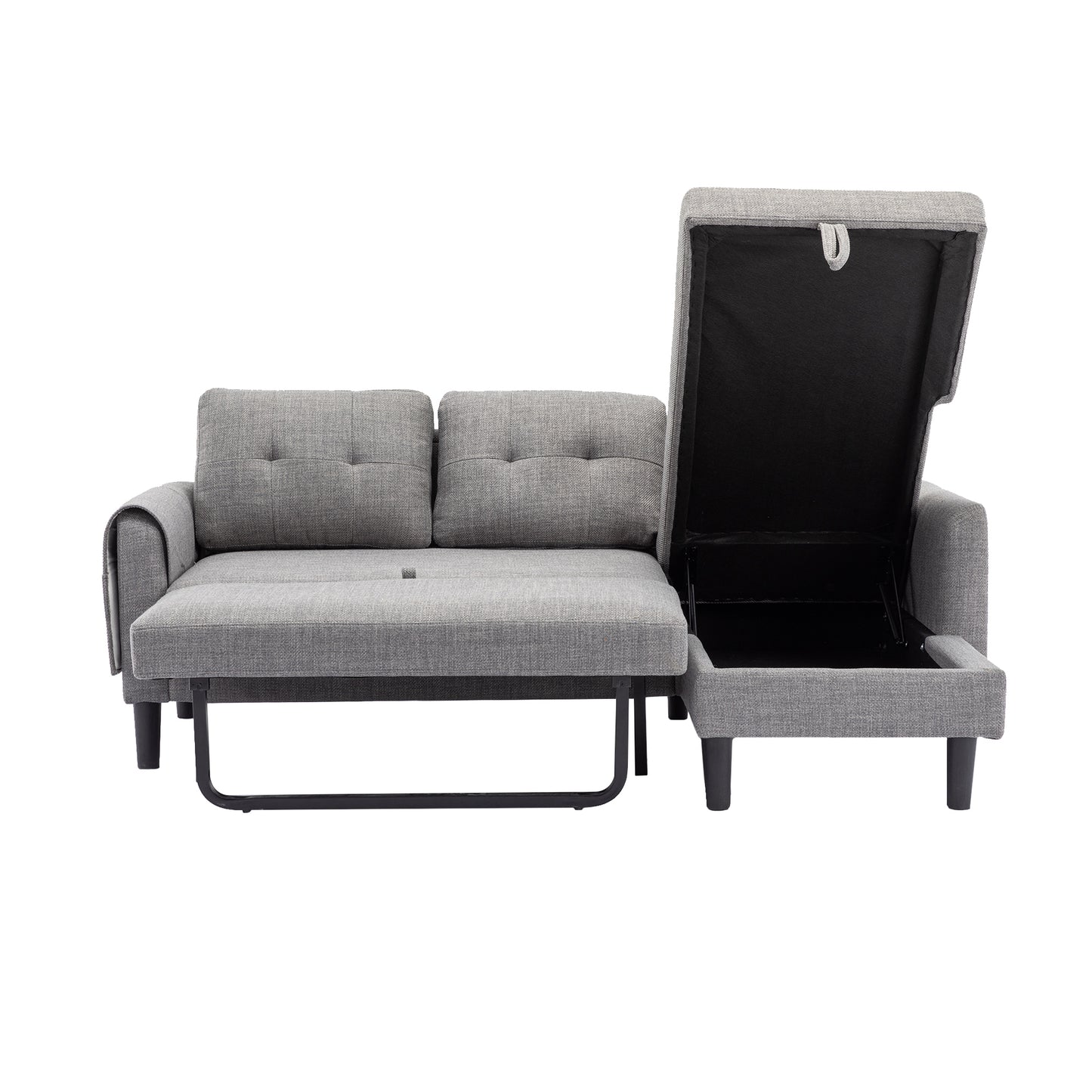 UNITED WE WIN Sectional Sofa Reversible Sectional Sleeper Sectional Sofa with Storage Chaise