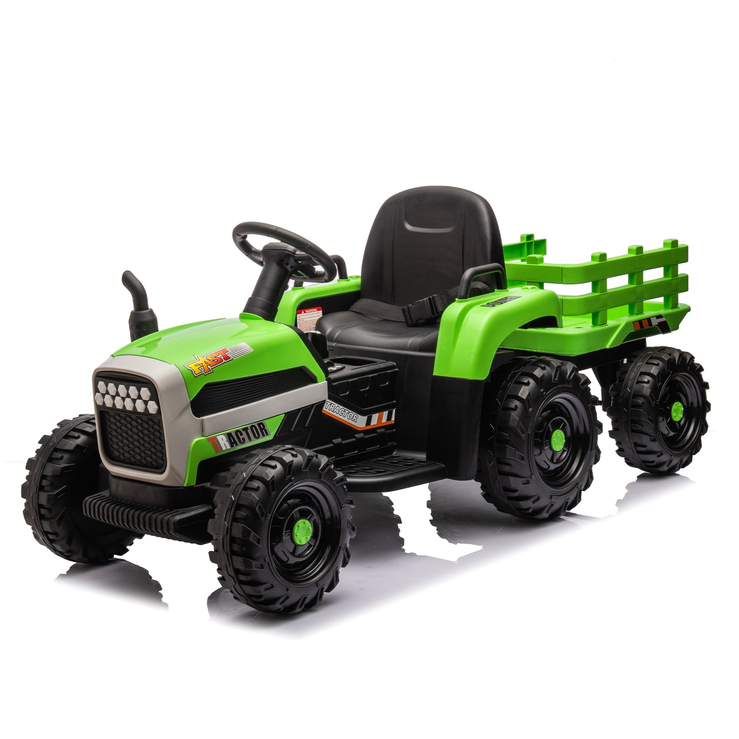 12V Battery Powered Ride on Tractor with Trailer and Remote Control