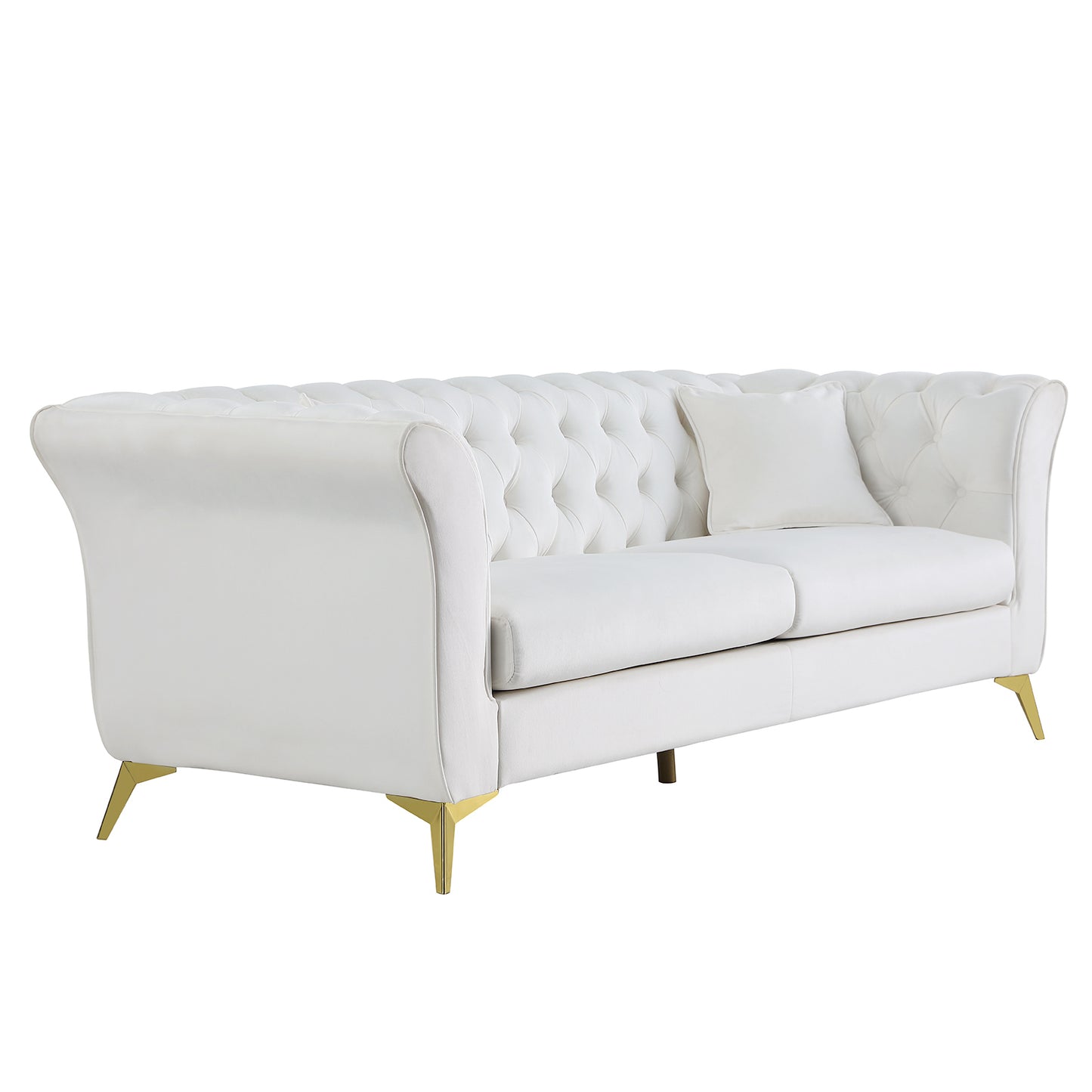 Chesterfield sofa ,Stanford sofa ,  high quality Chesterfield sofa ,white color , tufted and wrinkled fabric  sofa;contemporary Stanford sofa . tufted sofa with scroll  arm and scroll back